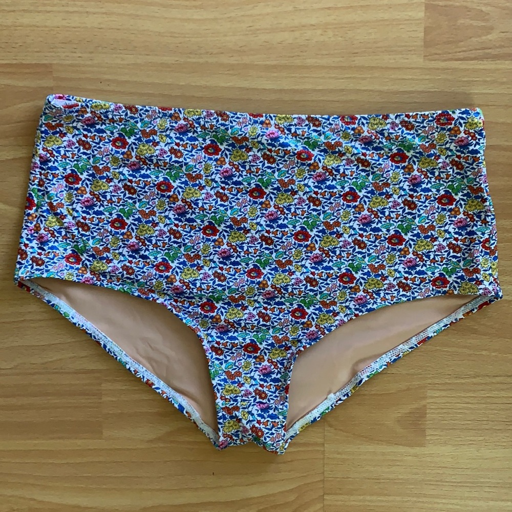 J. Crew x Liberty high waisted bikini bottom